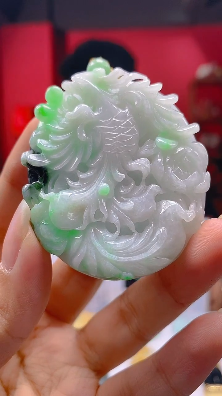 未镶嵌定制翡翠KK翡翠毛货吊坠-2