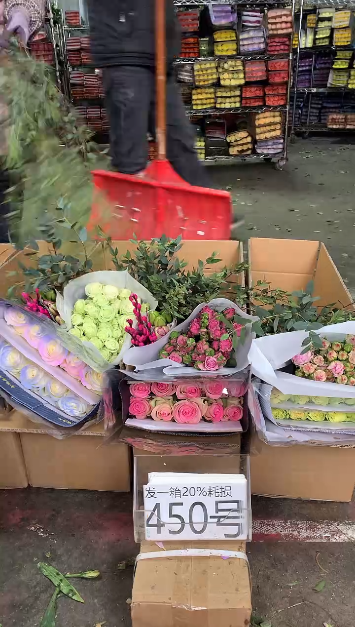 450号♥中通不指定随机颜色含20%耗损发一箱鲜花