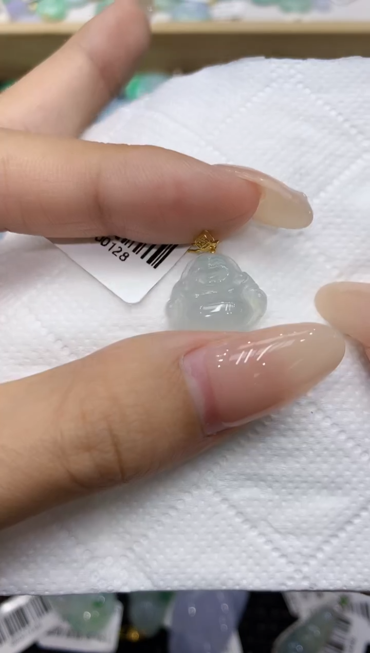 翡翠18K金镶嵌颈饰 111111111111