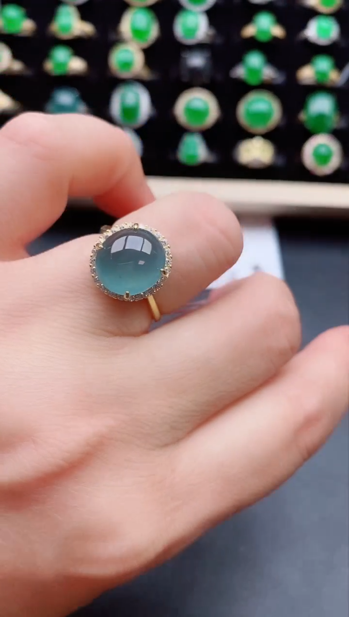 【闪购商品】翡翠戒指银S925镶嵌12212