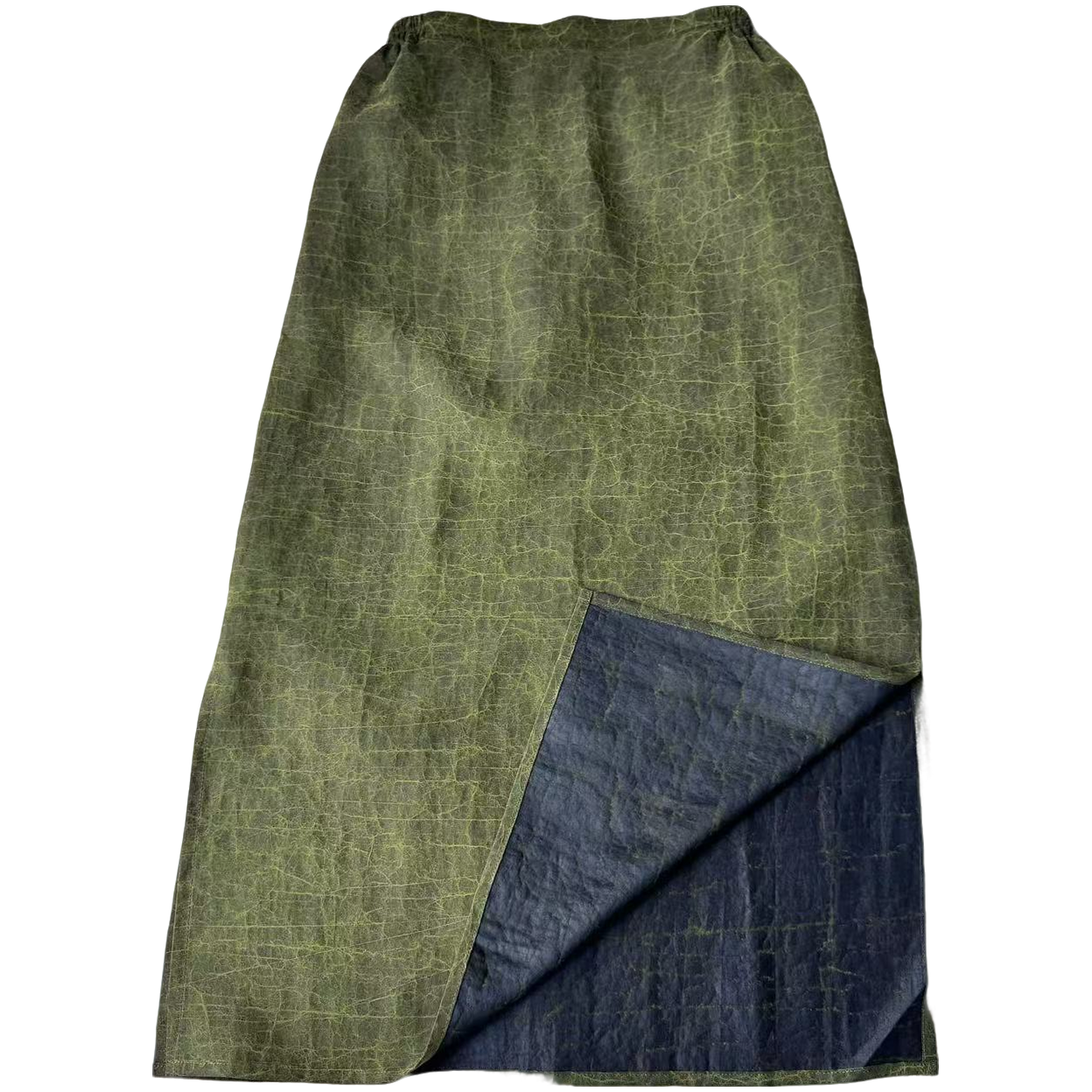 【紫龟绿龟半裙】100桑蚕丝彩龟裂纹半裙