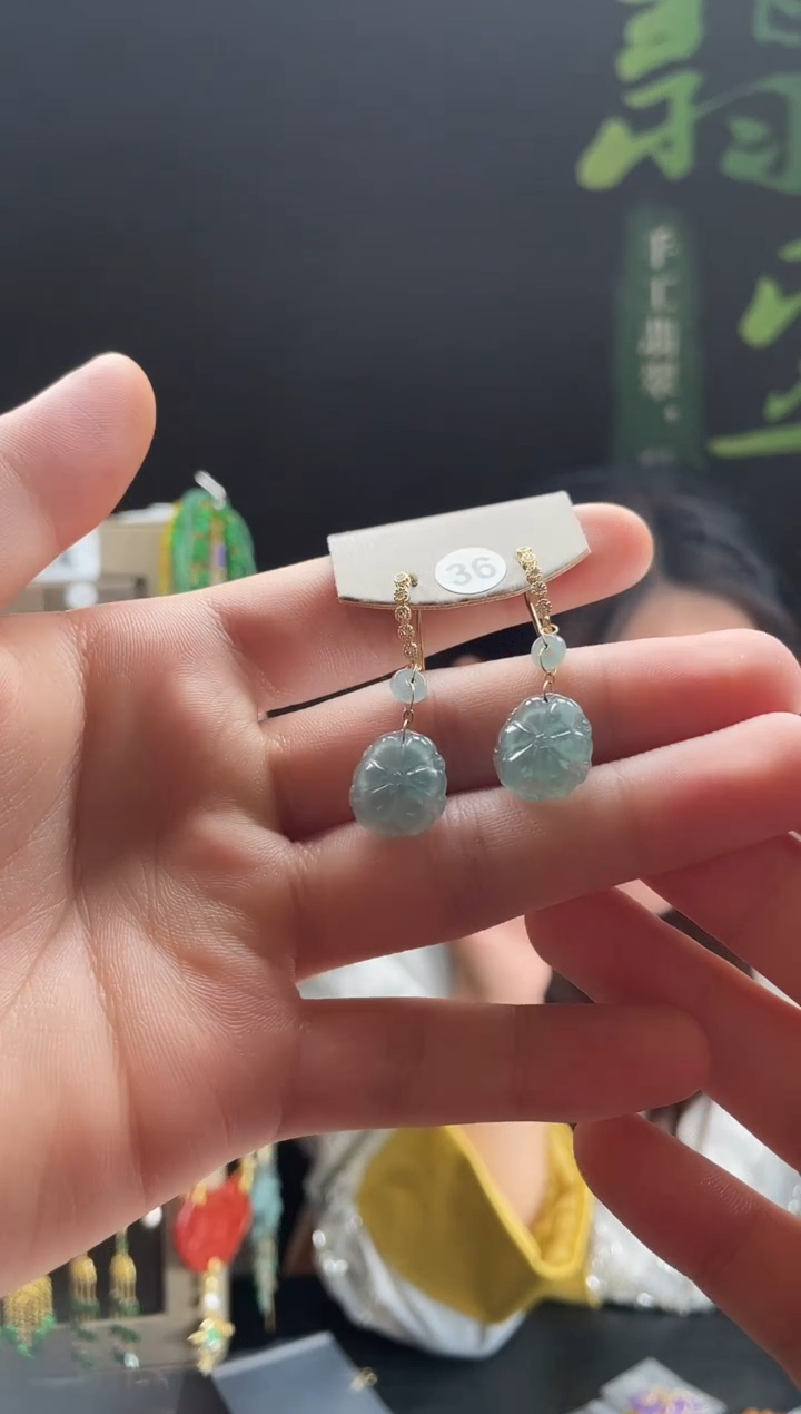 【闪购商品】翡翠耳饰合金0113翡翠饰品