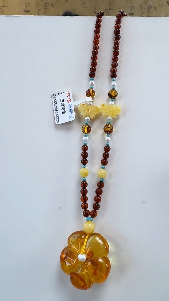 蜜蜡颈饰未镶嵌天*?项链