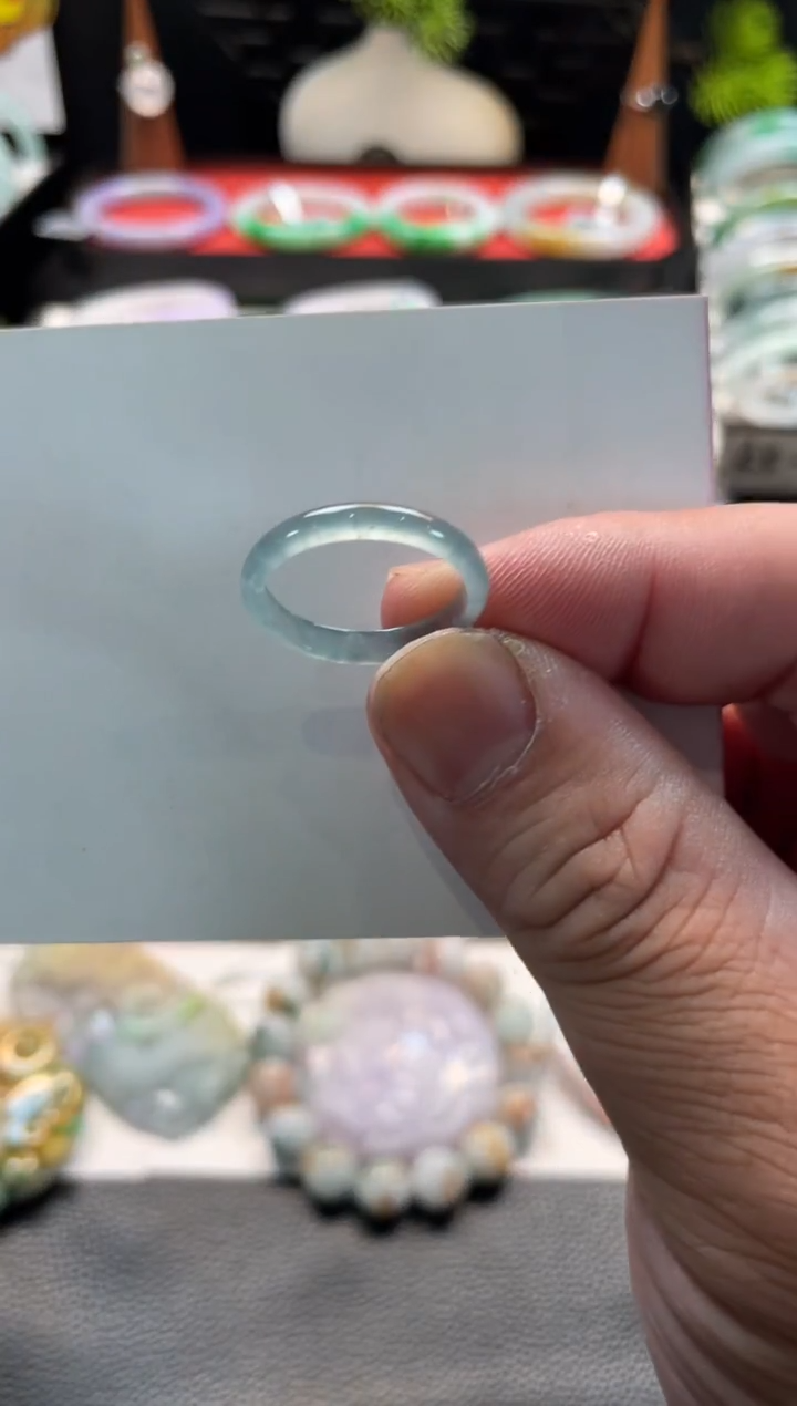 未镶嵌戒指翡翠46号链接 有纹裂 1718