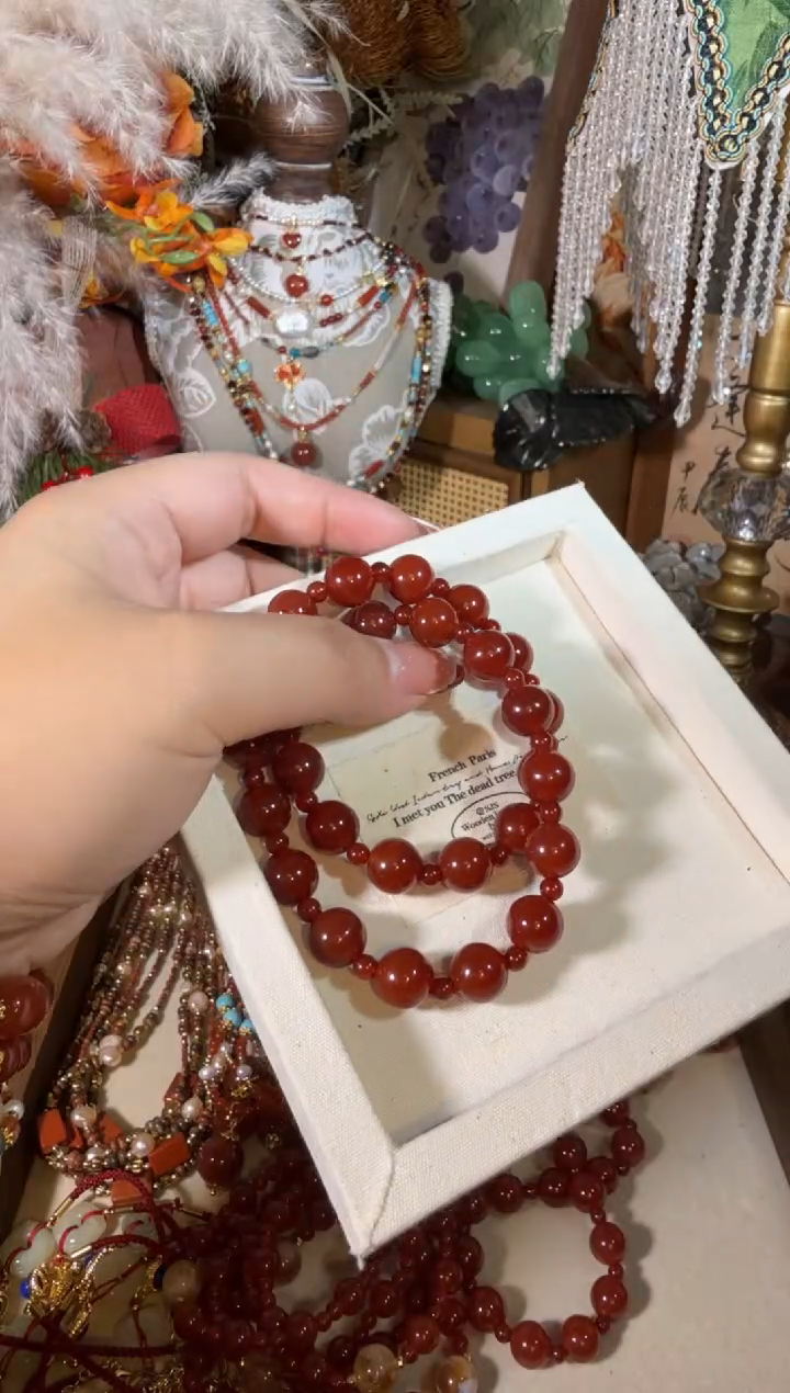 未镶嵌手链玛瑙/玉髓双圈 039