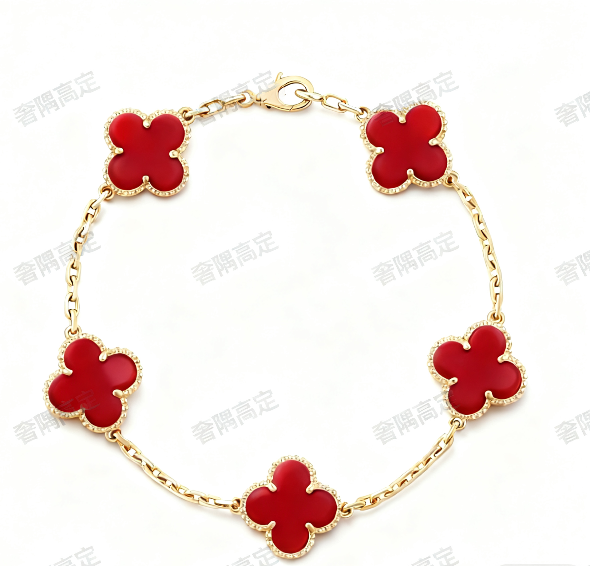 合金手链 合金手链-四叶草手链高版本 百搭时尚轻奢锁骨链气质款