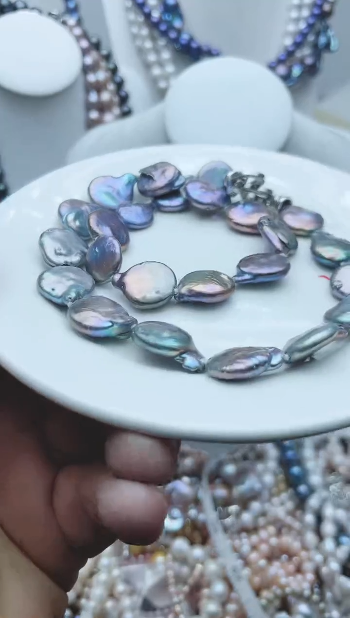 【闪购商品】淡水珍珠颈饰钛钢1