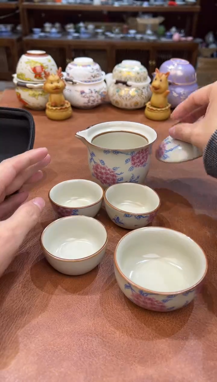 真的很便宜会开片的旅行茶具