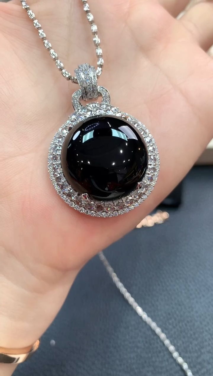 【闪购商品】翡翠吊坠(不含链)18K金镶嵌m31       