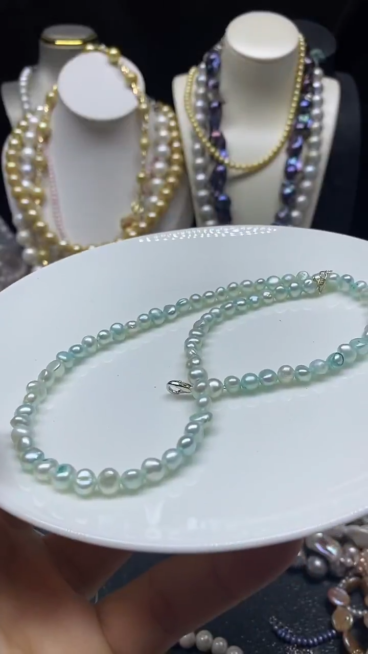 颈饰未镶嵌淡水珍珠人