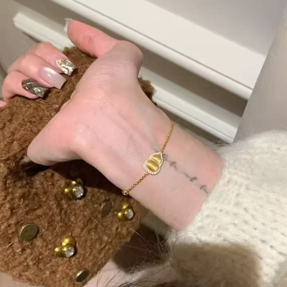 手链 黄色 拉丝葫芦手链 A76