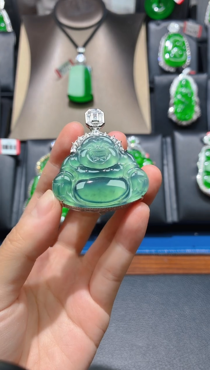 翡翠未镶嵌颈饰天然J03