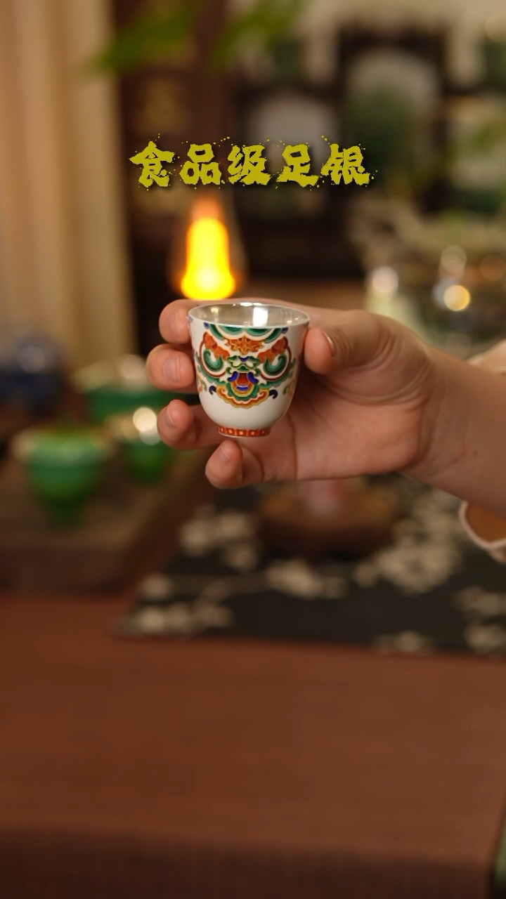 唐卡纹999高温烧银