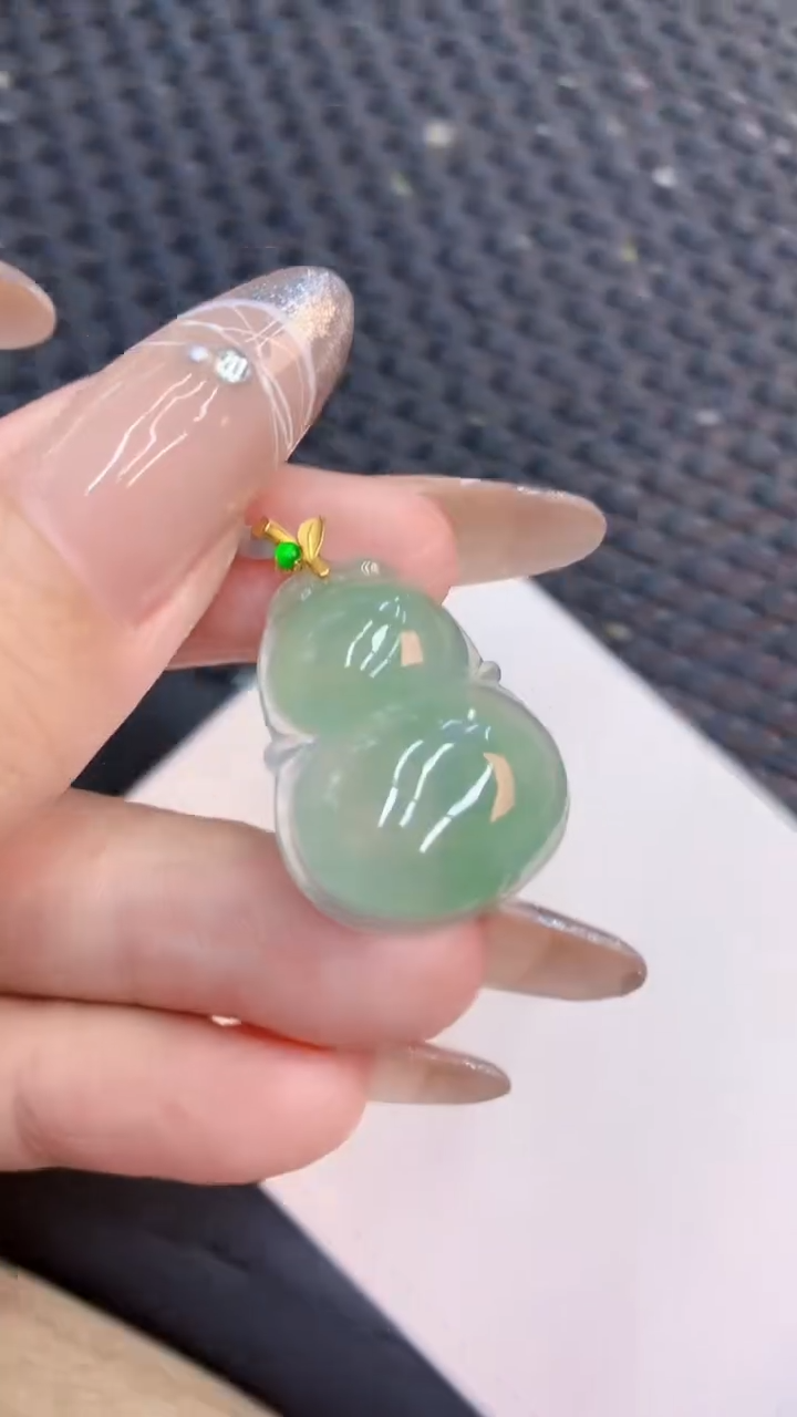 翡翠银S925镶嵌吊坠(不含链)1