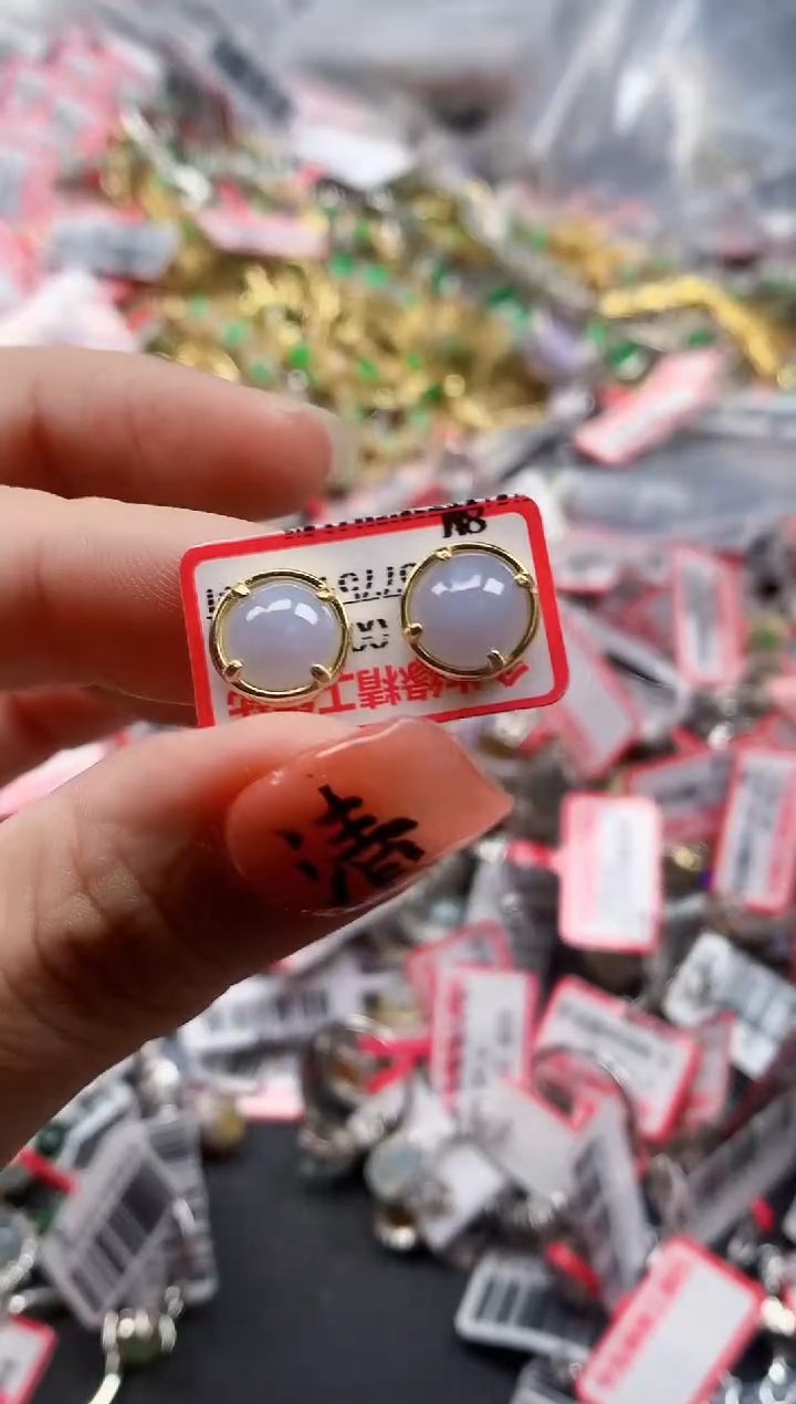 银S925镶嵌戒指翡翠天然A货缅甸翡翠