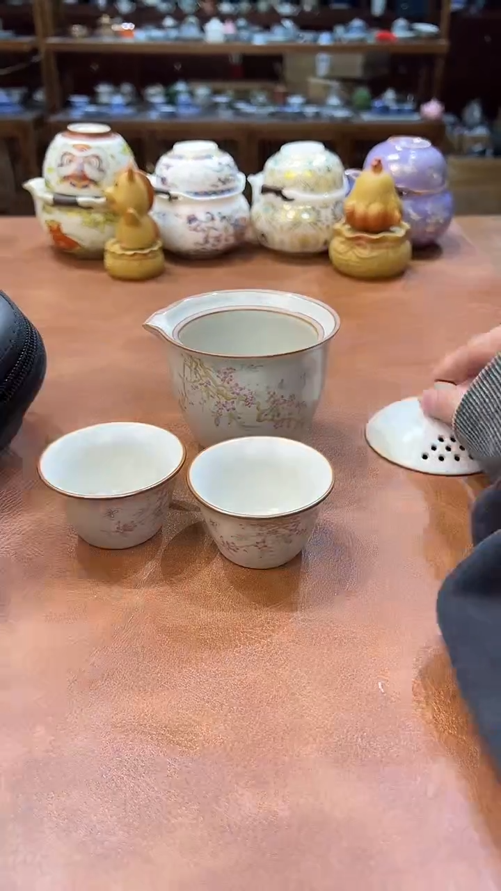 真的很便宜会开片的旅行茶具