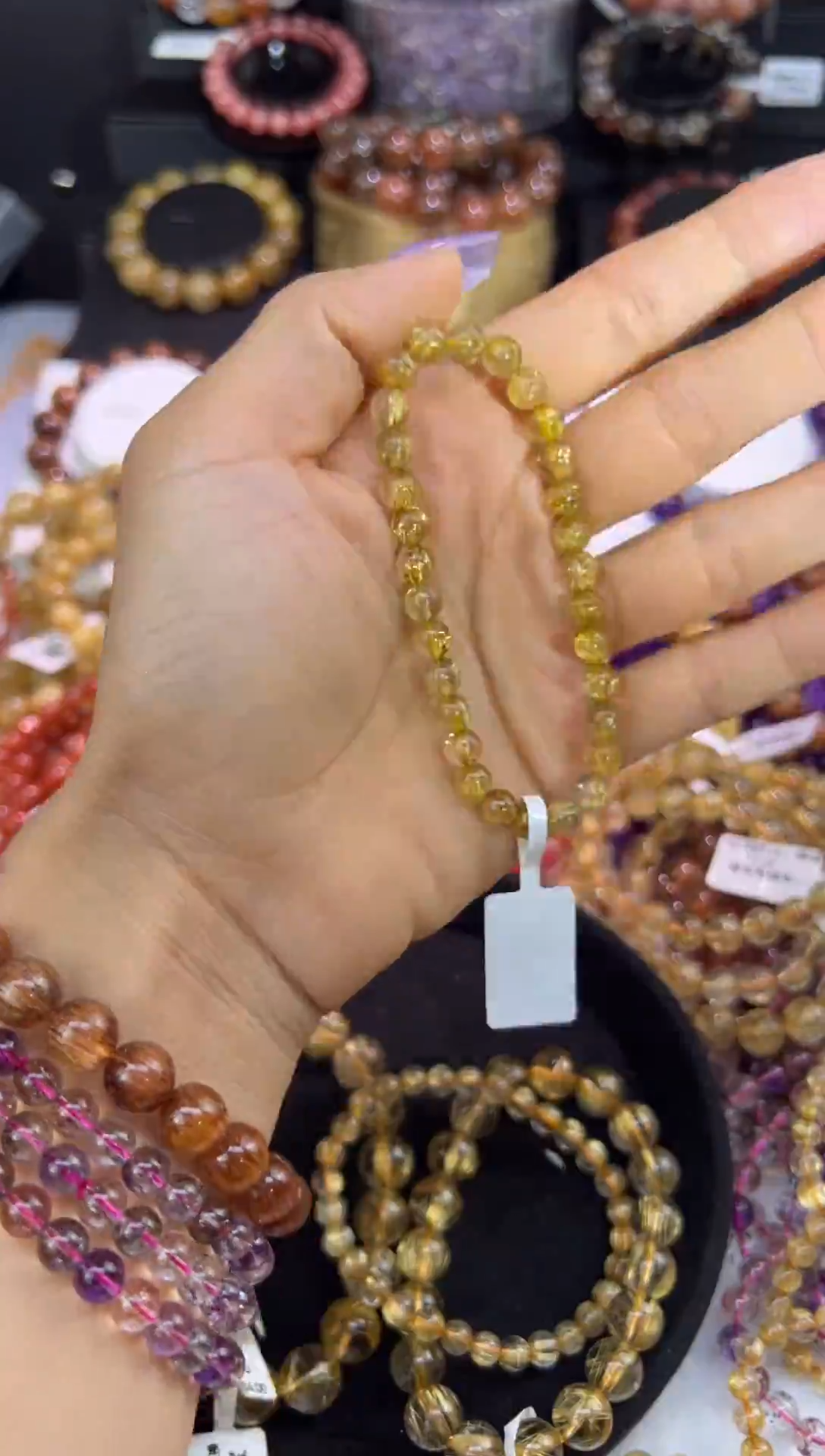 未镶嵌手链水晶金发晶6.7mm