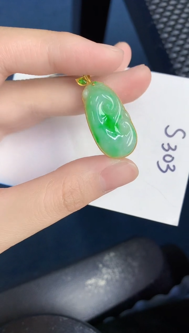 【闪购商品】翡翠颈饰18K金镶嵌000000000