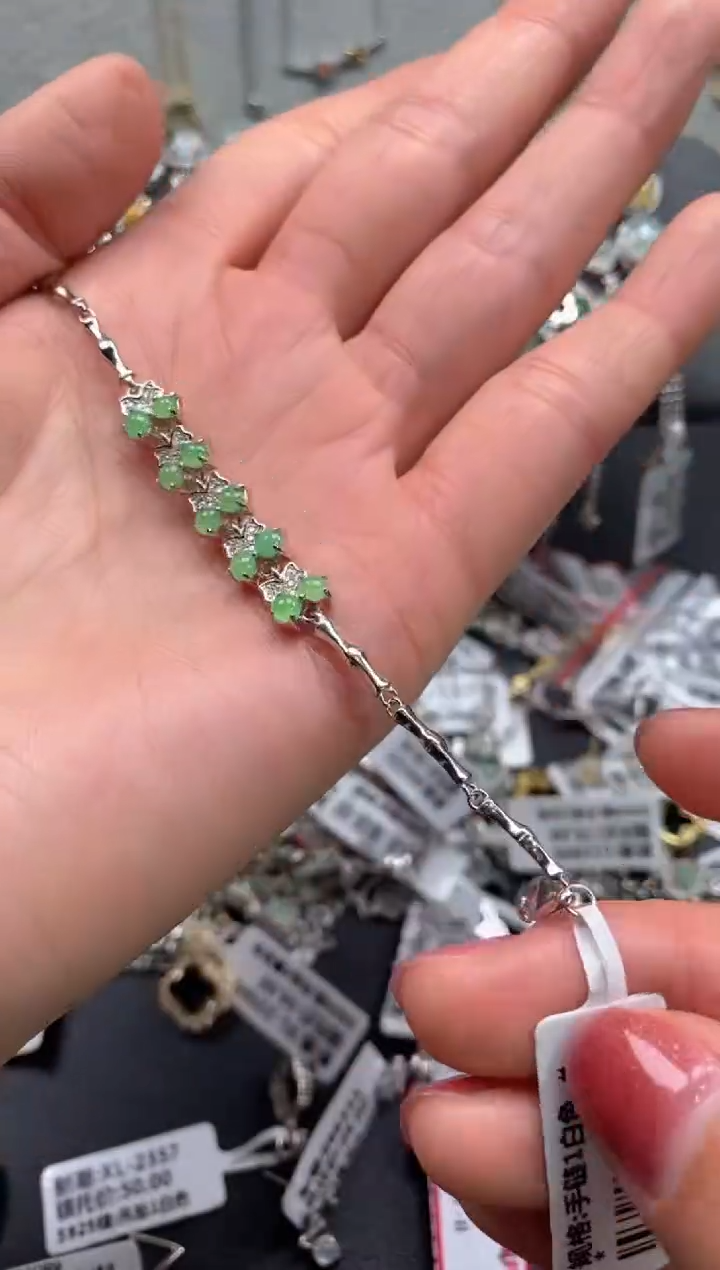 【闪购商品】翡翠戒指银S925镶嵌111111111     7