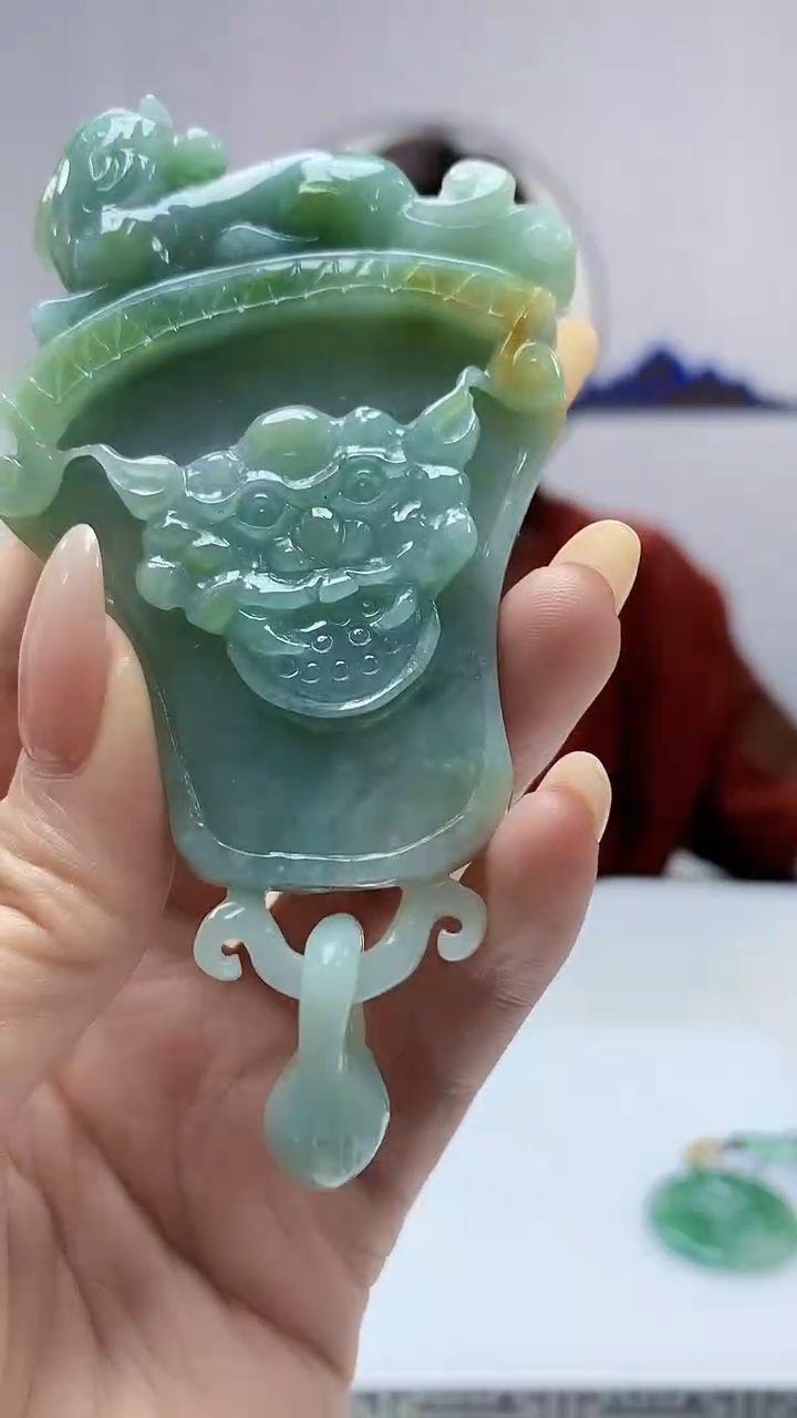 【闪购商品】定制翡翠未镶嵌4829DD-毛货挂件119