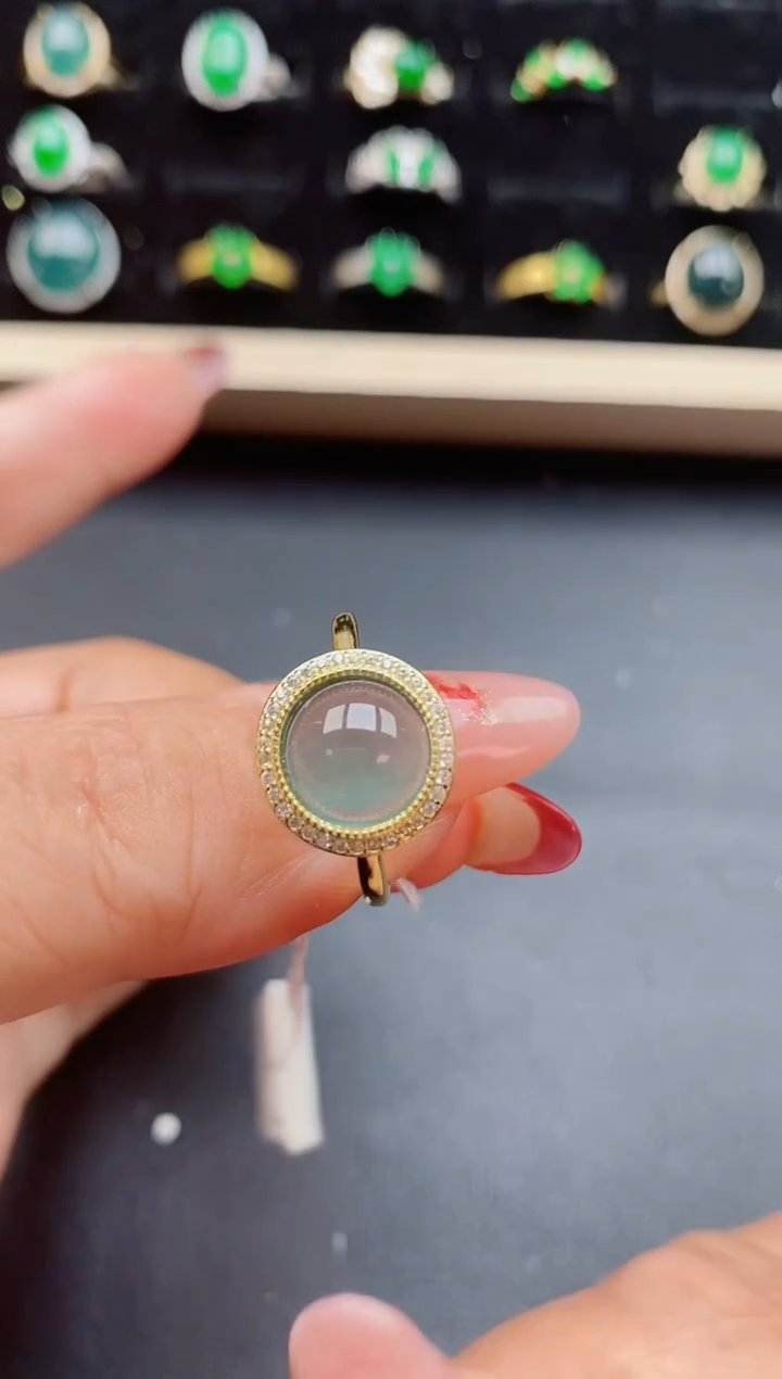 【闪购商品】翡翠戒指银S925镶嵌5080805