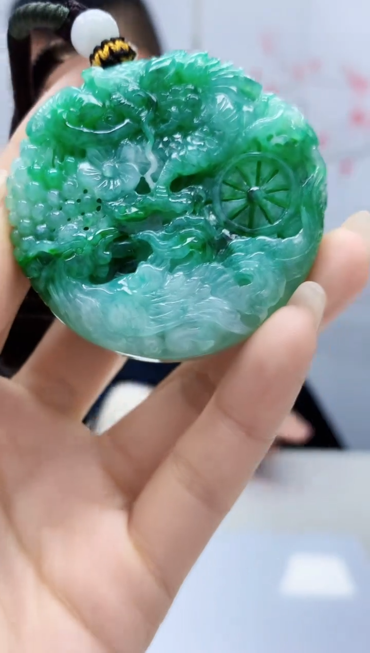 【闪购商品】定制翡翠未镶嵌4969lr-毛货挂件30