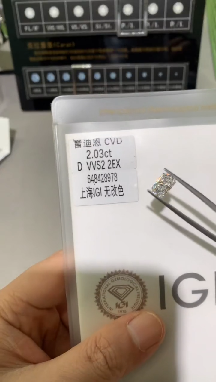 【闪购商品】合成钻石裸石未镶嵌2.03D648428978