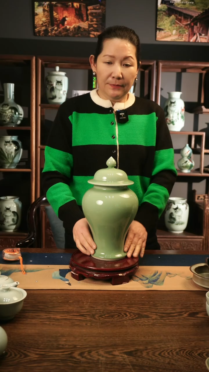 【闪购商品】纯手工 梅青 将军罐B