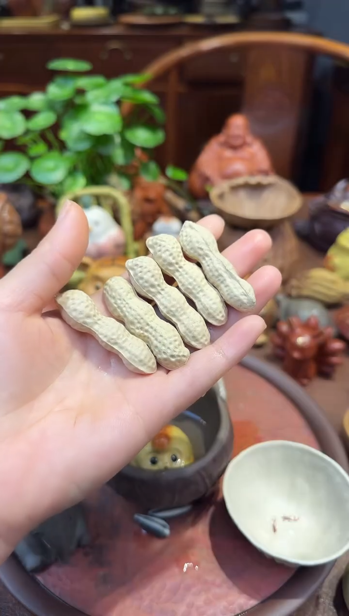 紫砂茶宠紫砂花生5个