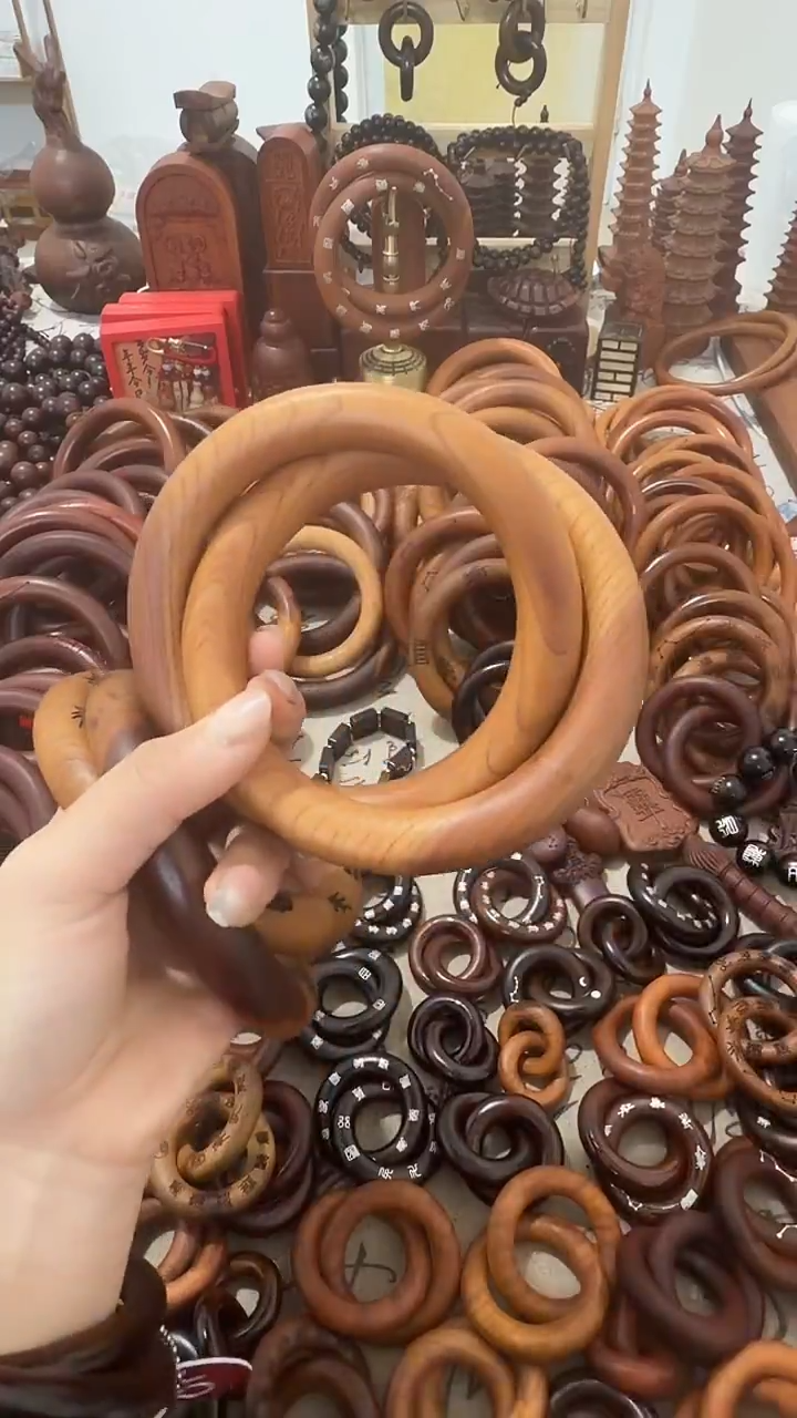 枣木乾坤圈一物一拍微瑕桃木80