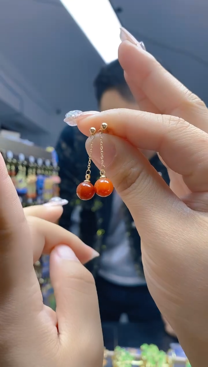 【闪购商品】翡翠耳饰合金53翡翠耳钉