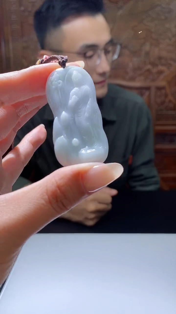 【闪购商品】翡翠颈饰未镶嵌观音挂件