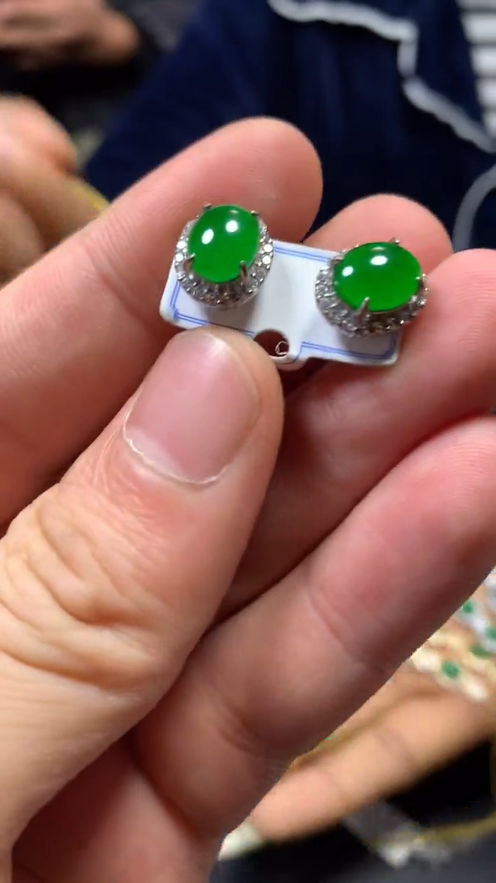 【闪购商品】翡翠耳饰未镶嵌0698921646/多样性发一