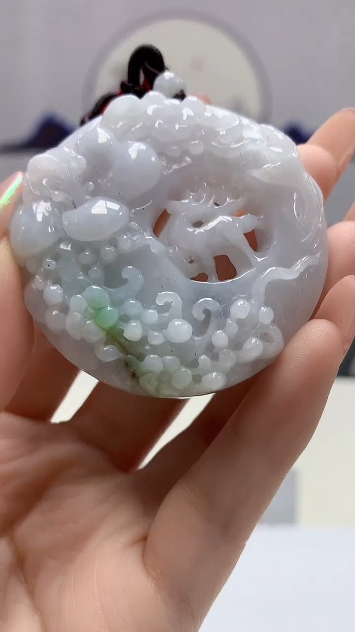 【闪购商品】定制翡翠未镶嵌4852DD-毛货挂件41