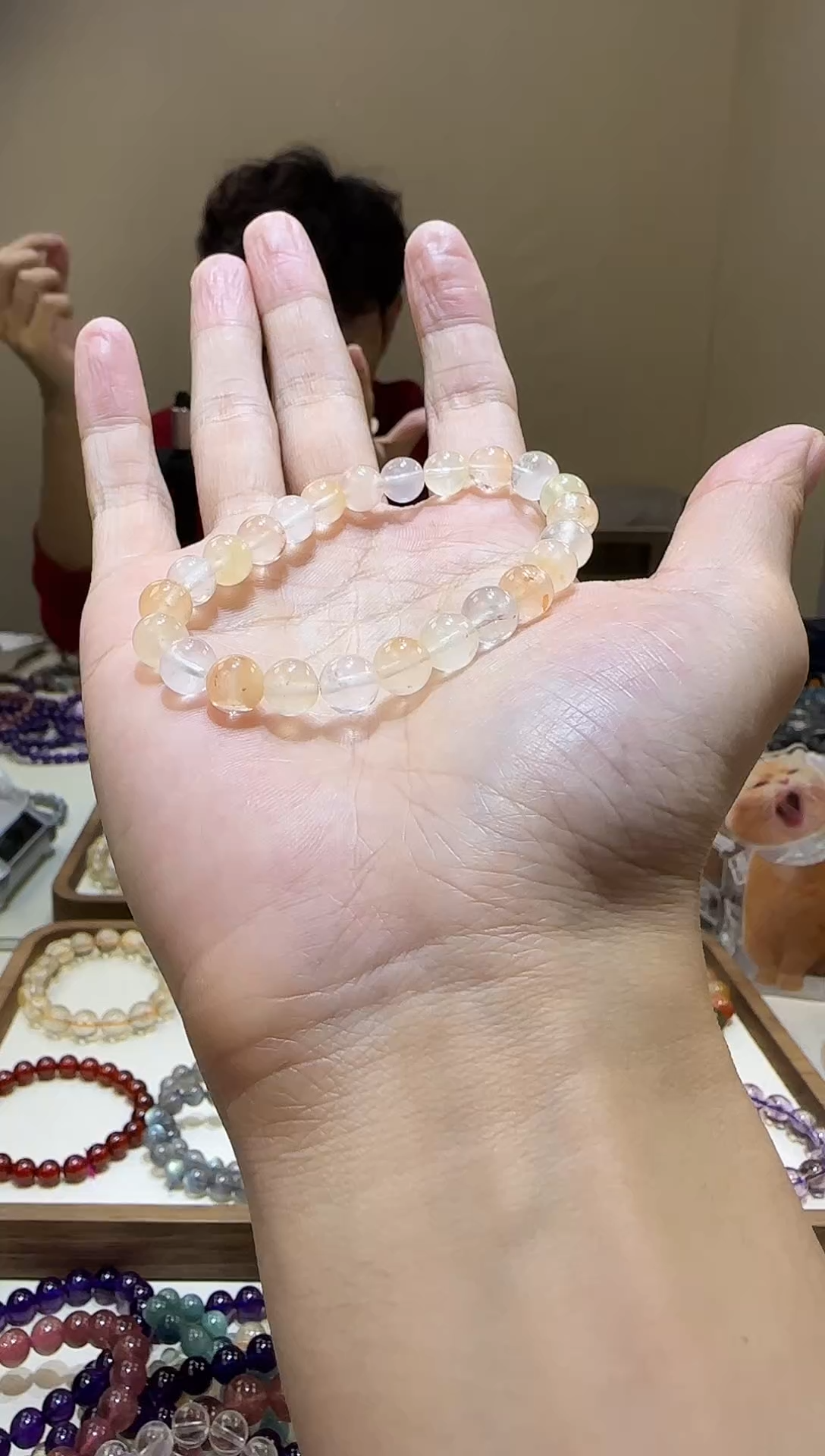 【闪购商品】水晶手链未镶嵌透体彩兔毛7+