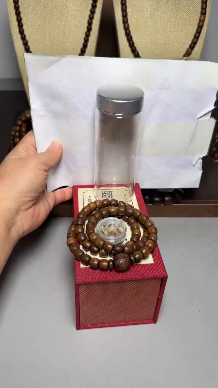 【闪购商品】沉香手串芽庄白棋0.9桶珠三圈