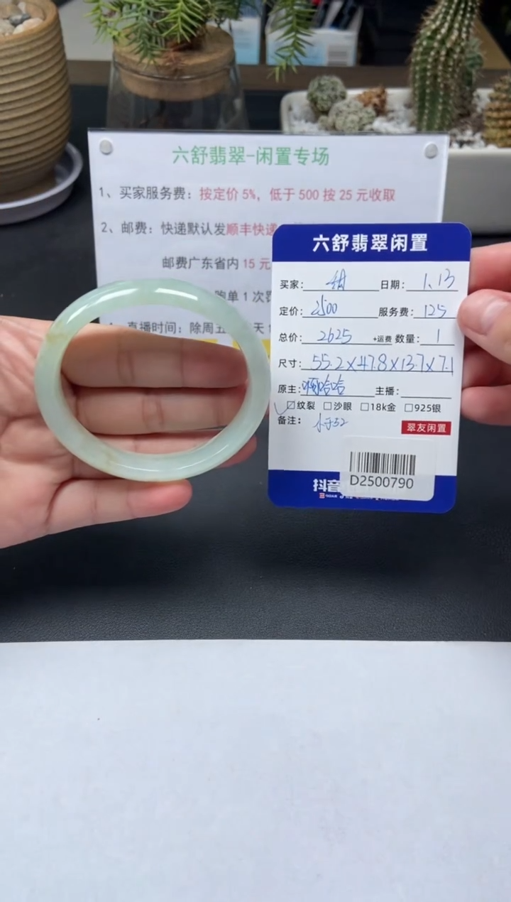 【闪购商品】翡翠手镯未镶嵌D2500790