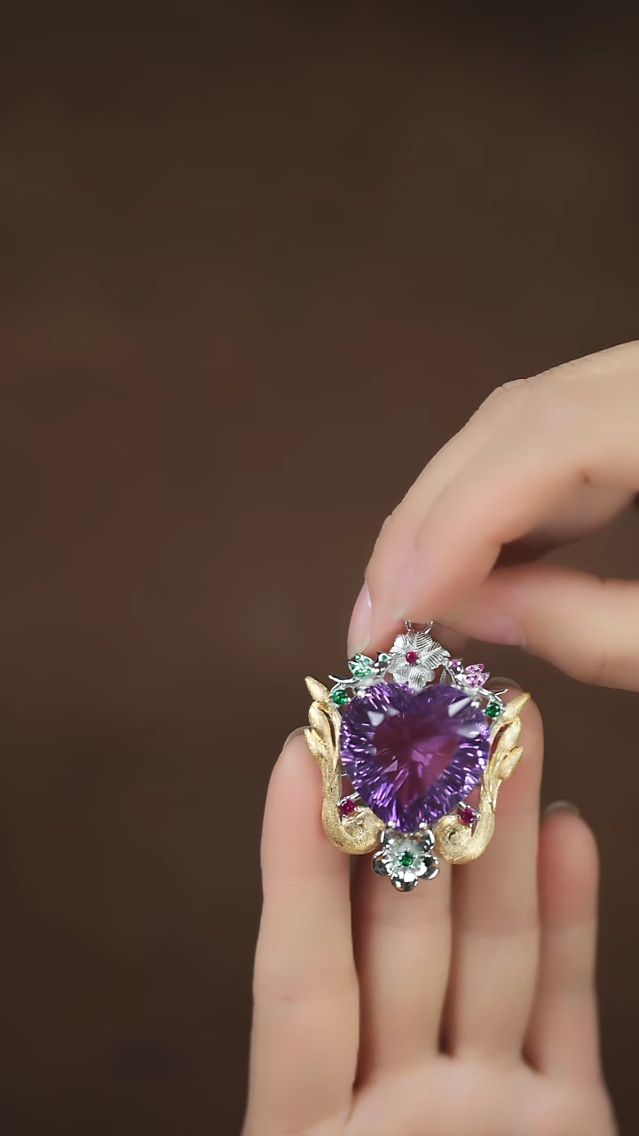 【闪购商品】水晶吊坠未镶嵌紫水晶吊坠