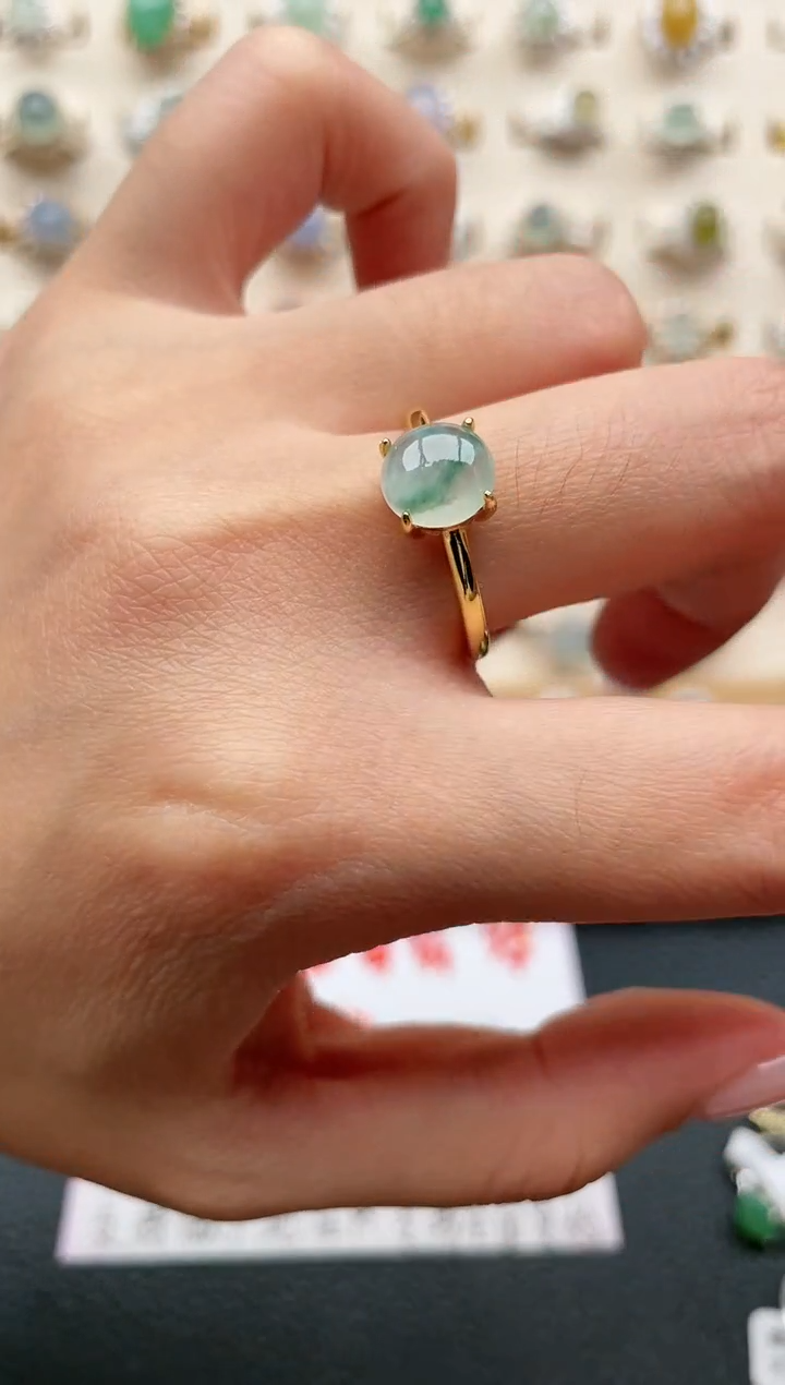 【闪购商品】翡翠戒指银S925镶嵌1111