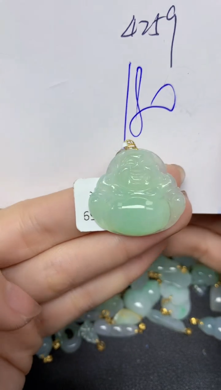 【闪购商品】翡翠颈饰18K金镶嵌天然翡翠A货