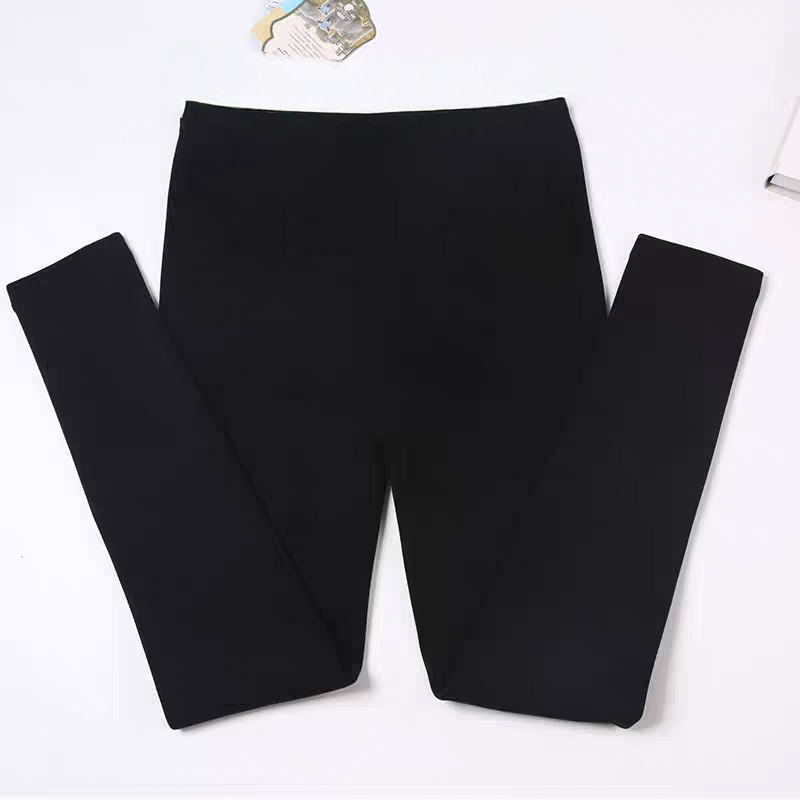 女士亲肤高腰无缝小黑裤