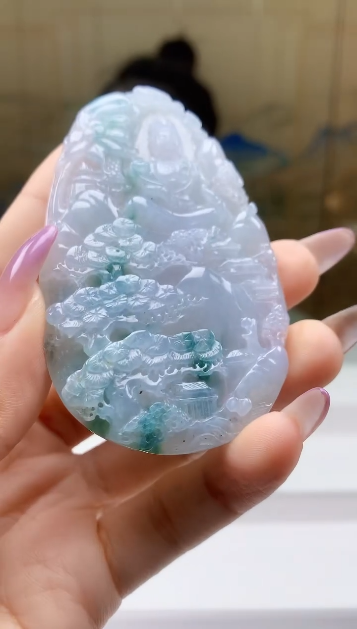 【闪购商品】定制翡翠未镶嵌 5156ty-毛货挂件139