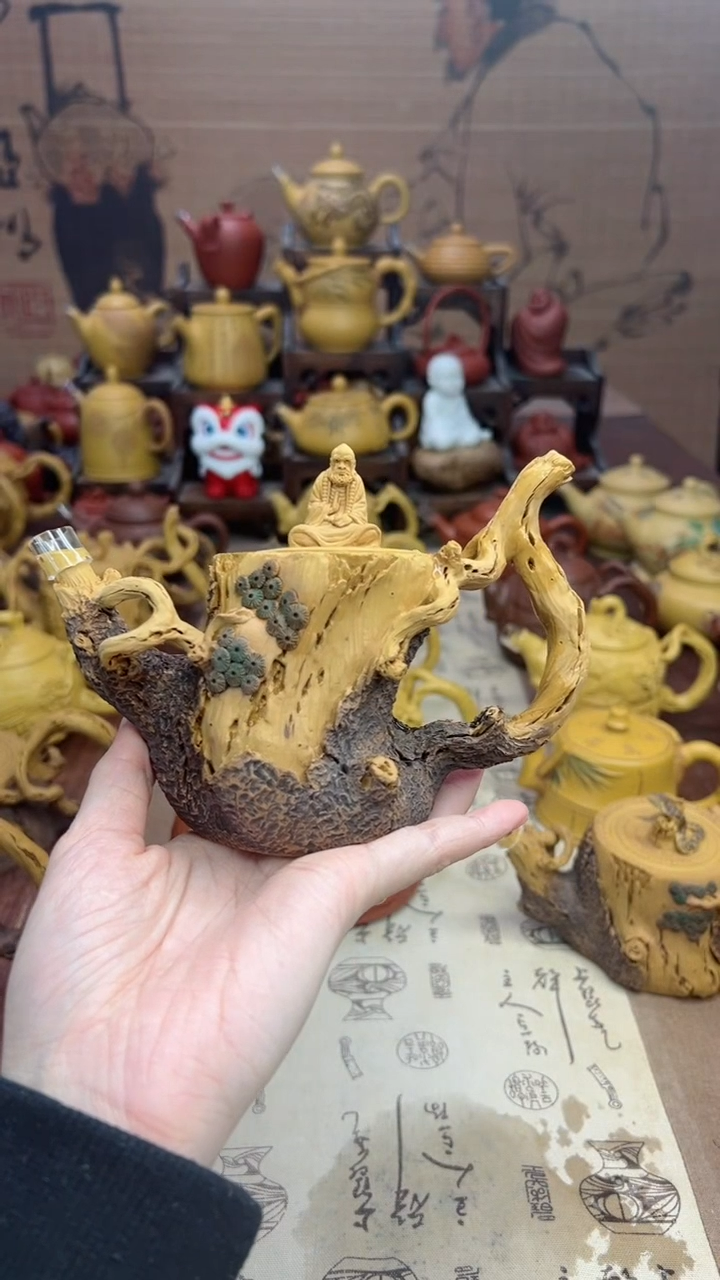 【闪购商品】紫砂茶壶枯木逢春紫砂壶