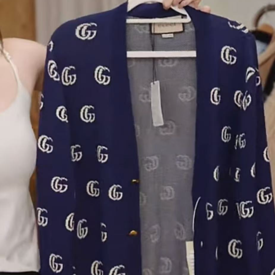 95新 GUCCI/古驰 蓝色针织外套