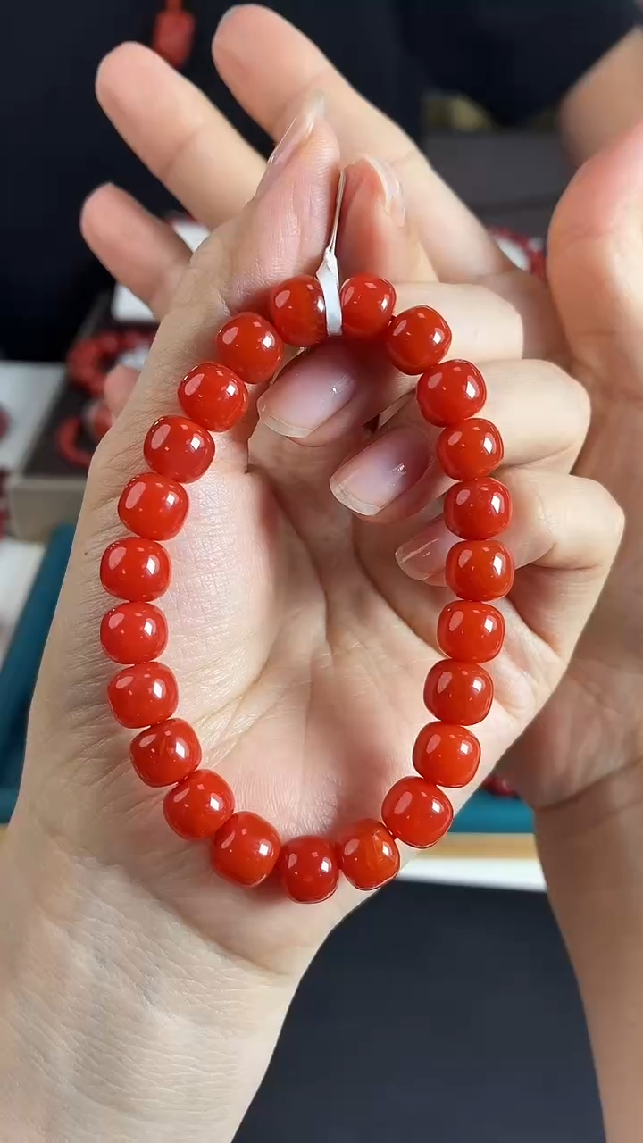 未镶嵌保山顶老型手串9mm南红玛瑙一个/条