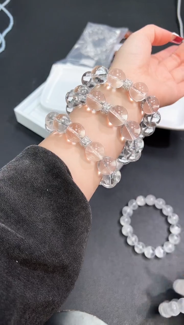 【闪购商品】水晶手串未镶嵌72l多样性发其一/1条默认微瑕