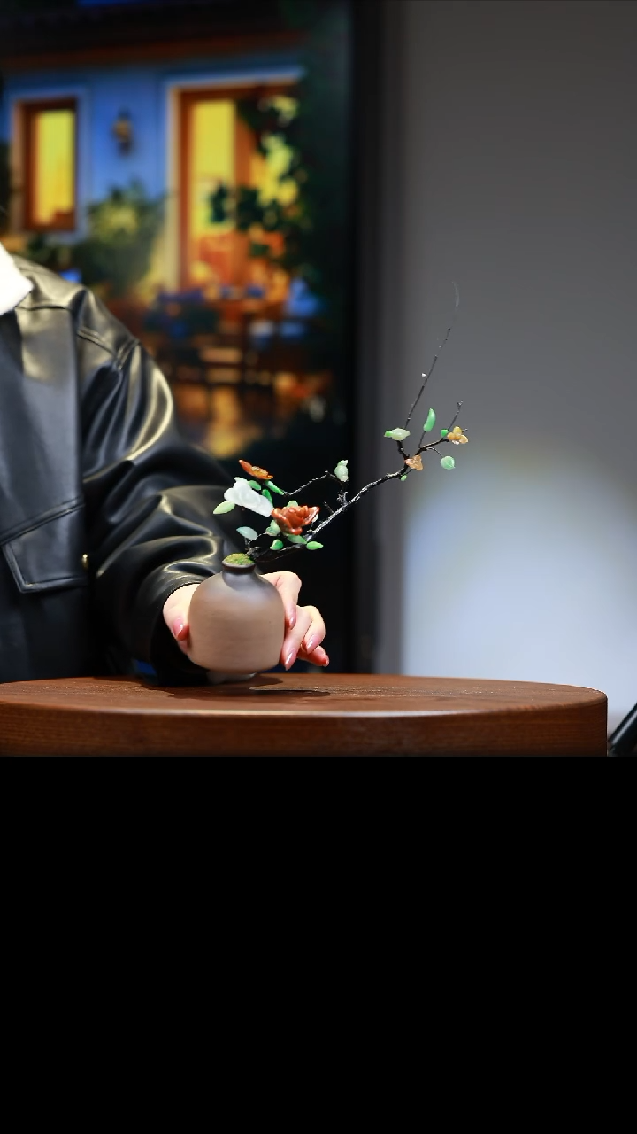 【闪购商品】翡翠摆件未镶嵌花开富贵