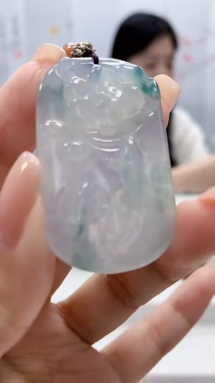 定制翡翠未镶嵌0405xx-毛货挂件33