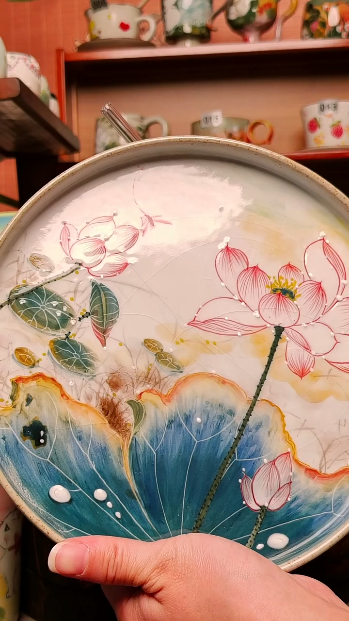 摆件陶景德镇手绘创意陶瓷有瑕