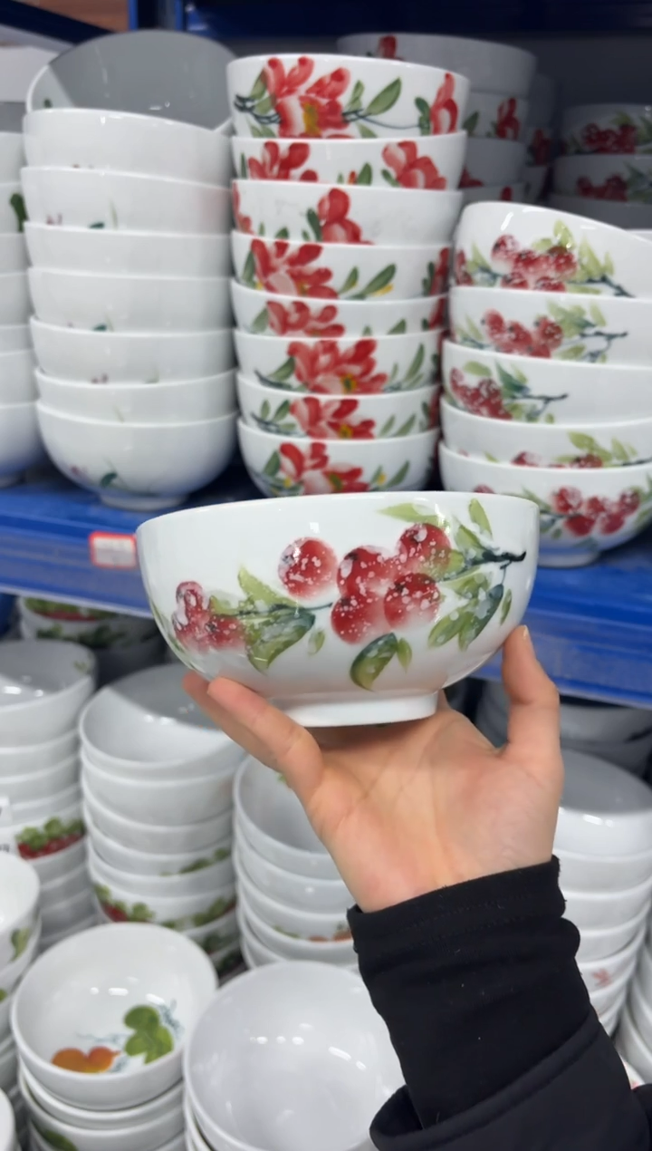 景德镇高温陶瓷食品级手绘釉中彩-小罗汉碗